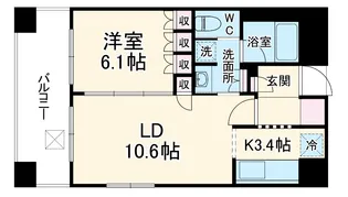 リーガル京都五條堀川【802号室】の間取り