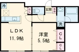 モーディッシュTWO【1階】の間取り