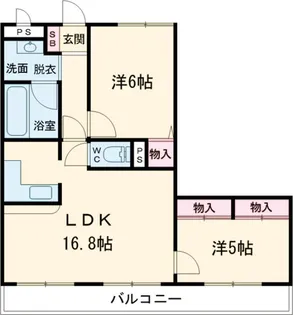 ベルメゾン井野【4階】の間取り