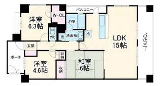 ラフィーナ野田阪神【11階】の間取り