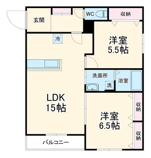 アステリア【305号室】の間取り