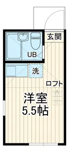 ユナイト境之谷タルトフロマージュ【1階】の間取り