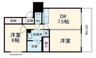 ルミエールK【1階】の間取り