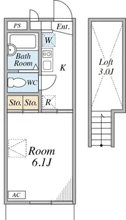 Palace上峰【1階】の間取り
