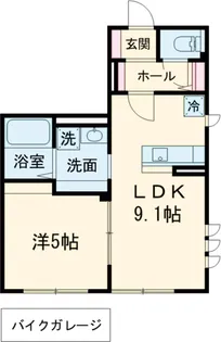 クレールムサシ【101号室】の間取り