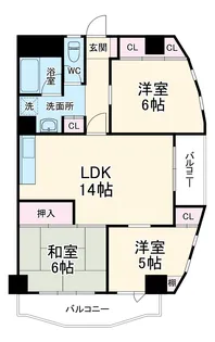 ヴェルドゥミール【3階】の間取り