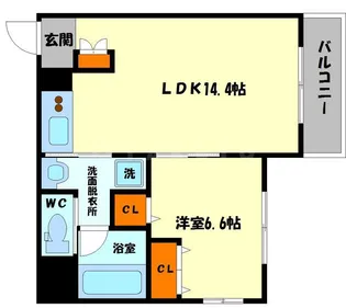 クリスタルブライト天満橋リバーサイド【4階】の間取り
