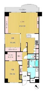 サンコーポ浦安E棟【11F号室】の間取り