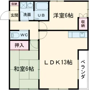 ドミールボンファー【2階】の間取り