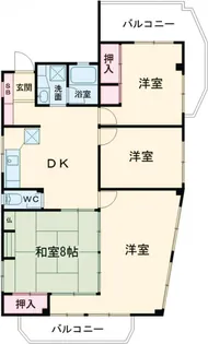 パールハイツ【401号室】の間取り