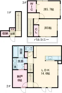 ラディーチェ目黒緑が丘【201号室】の間取り