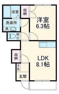 グリーンキャッスルⅤ【1階】の間取り