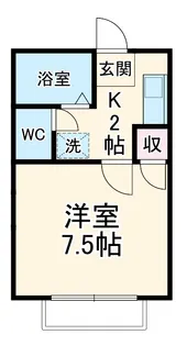 ラシーヌ美津乃【2階】の間取り