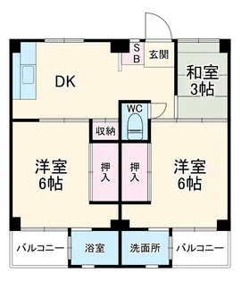 ビレッジハウス浦賀8号棟【305号室】の間取り