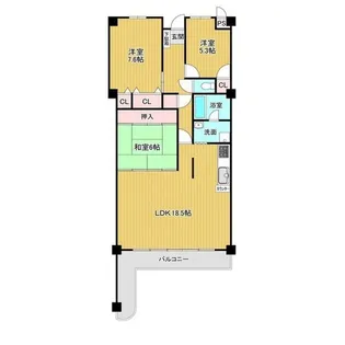 サンレジデンス【4階】の間取り