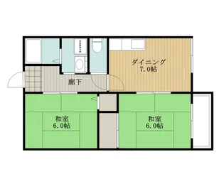 レインボー松本【B105号室】の間取り