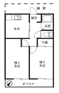 朝日屋ハイツ【208号室】の間取り