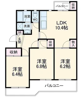 アドリーム新百合ヶ丘C棟【3階】の間取り