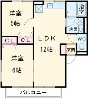 クレール錦【2階】の間取り