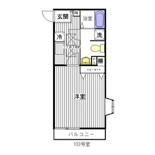アムールジョリコリーヌ【1階】の間取り