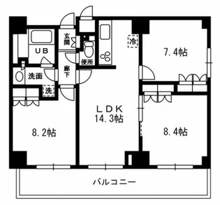 レジディア杉並方南町【804号室】の間取り