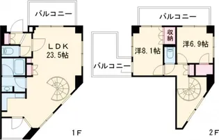 エスティメゾン北新宿【9階】の間取り
