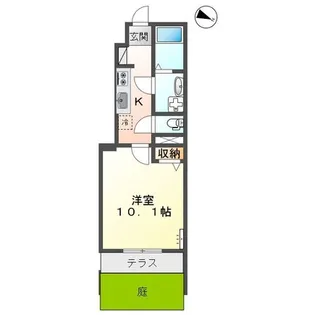 パークサイド大丸【1階】の間取り