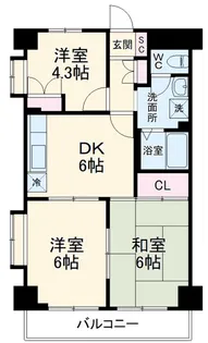 グレイスコート蕨【101号室】の間取り