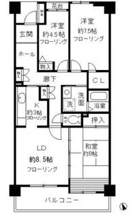 コーポレート小金井梶野通り2号棟【405号室】の間取り