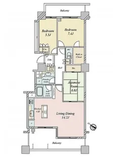 ガーデンプラザ新検見川21番館【308号室】の間取り
