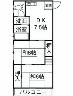 小碓ハイツ【2階】の間取り