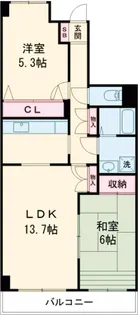 パスティーユ石川台【2階】の間取り
