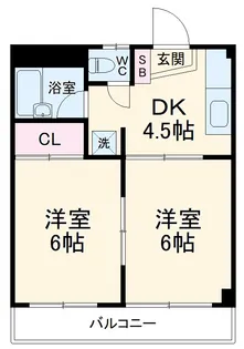 パレス大喜【102号室】の間取り