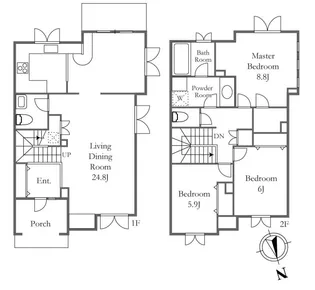 荻窪グリーンヴィレッジD棟【3号室】の間取り