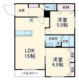 アステリア【201号室】の間取り