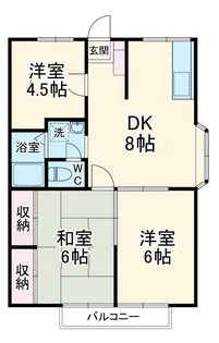 エステートピアアマノ【1階】の間取り