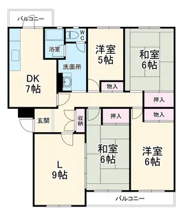 大津ケ丘団地【204号室】の間取り