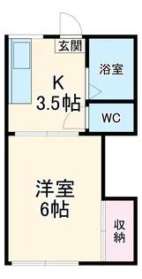 第二常盤ハイツ【1階】の間取り