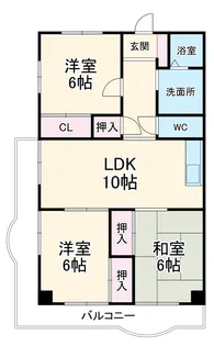 グリーンパーク吉田【605号室】の間取り