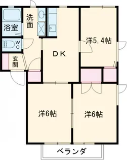 ヴィルヌーブC【201号室】の間取り