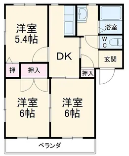 グランヴェルジュA【203号室】の間取り