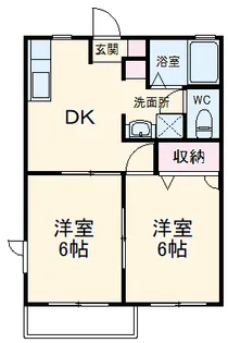 レジデンスみなみH【1階】の間取り