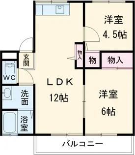 アトレイユC【1階】の間取り