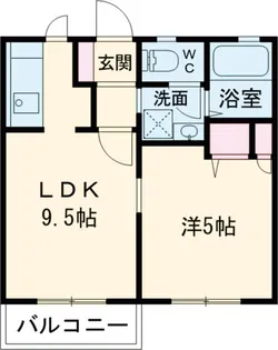 ドミールエブラA【1階】の間取り