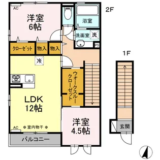 ブライトフォーチュン【2階】の間取り