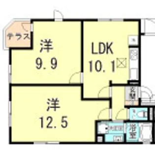 ソレイユコートⅠ【1階】の間取り