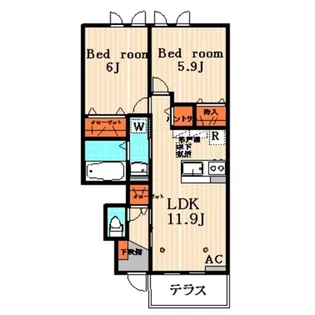 FABBRO【1階】の間取り