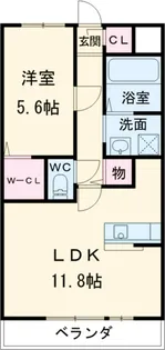 ディアコート陽東【105号室】の間取り