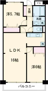 シャンドフルール【3階】の間取り