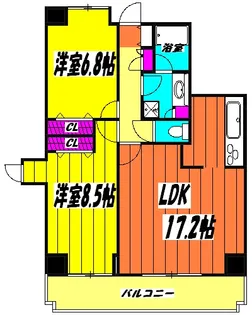 ロイトン松戸【3階】の間取り